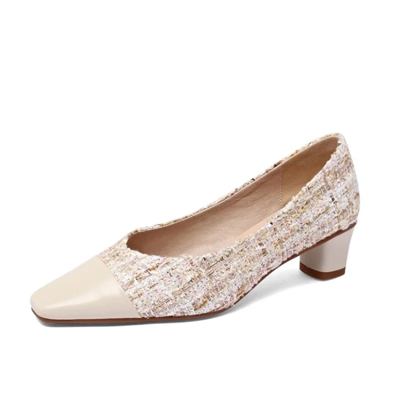 LOVEXSS Women Pumps Suede Square High Heel Shoes Real Leather Lady Size 33-43 Comfortable Professional Women's 2020 | Обувь