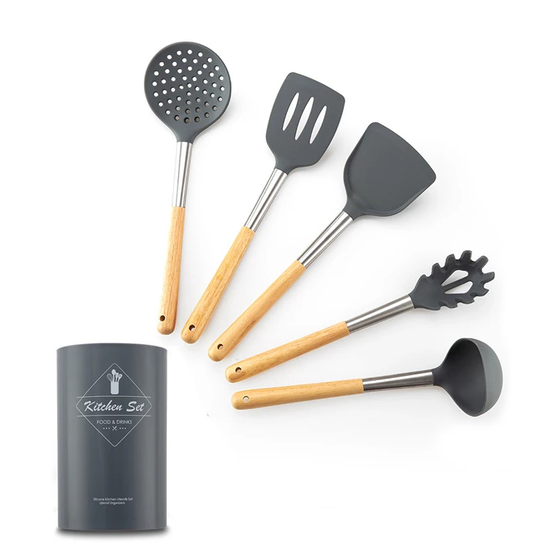 Силиконовые кухонные инструменты для приготовления пищи шпатель антипригарная