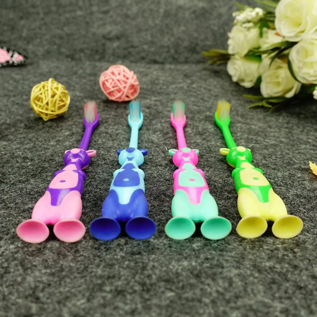

Cartoon Kangaroo Handle Kids Soft Bristles Training Toothbrush Dental Care Tool Can efficiently clean tooth keep tooth healthy