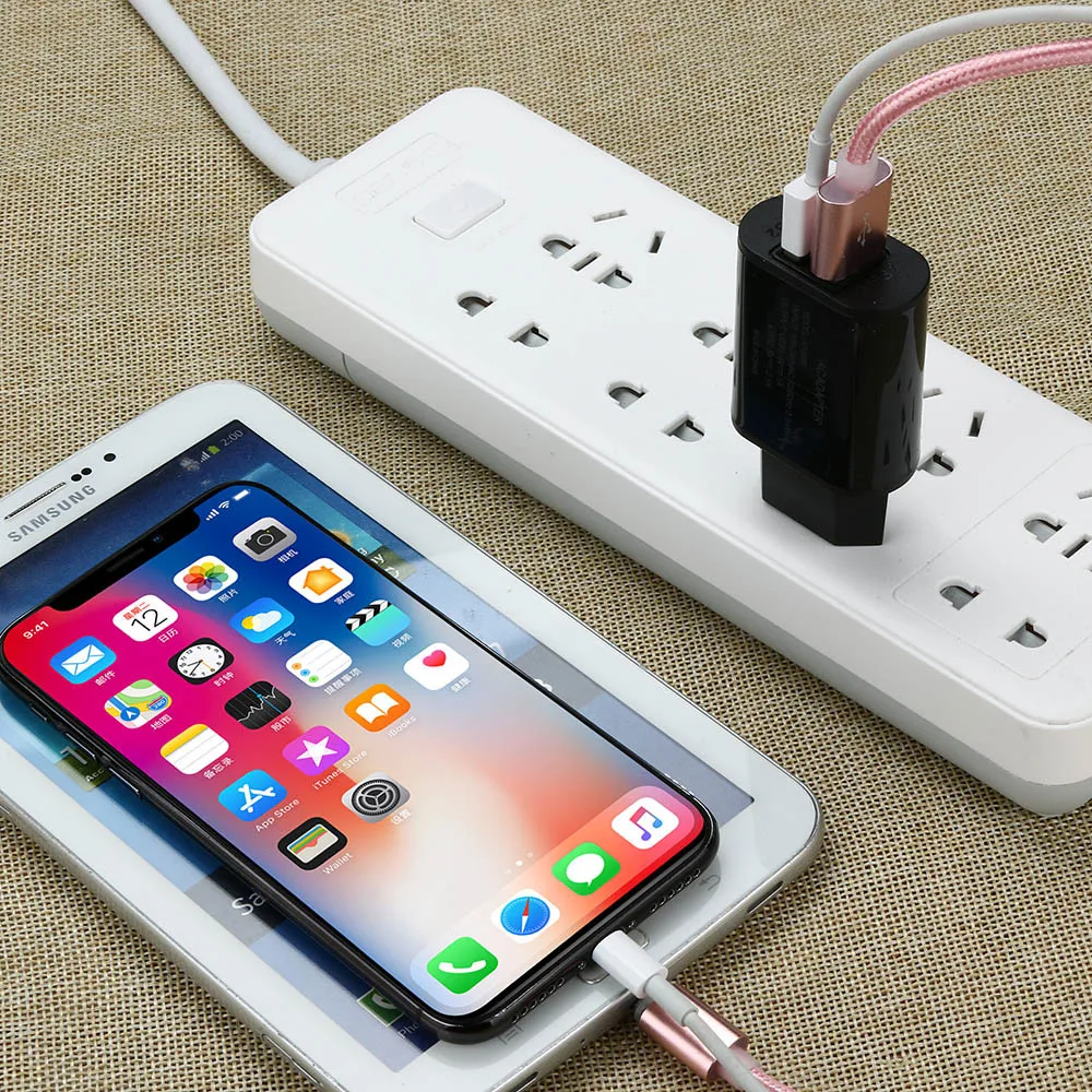 5 В/2 а двойной USB разъем зарядного устройства 2 порта Быстрая зарядка для iPhone XS Max