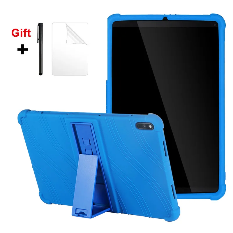 

For Huawei MatePad T10S 10.8 10.4 T8 2020 T5 T3 M5 lite 8 10 Case Kids Friendly Kickstand Soft Silicone Tablet Cover +Film