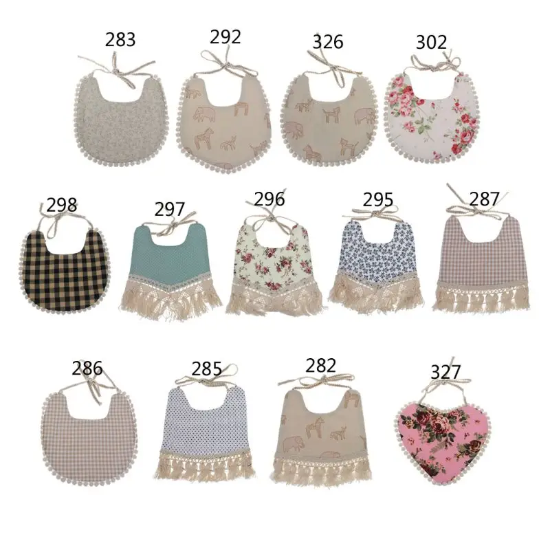 

Infant Baby Girl Boy Bib Kid Toddler Dinner Feeding Tassel Double-deck Cotton Linen Burp Cloths Saliva Towel