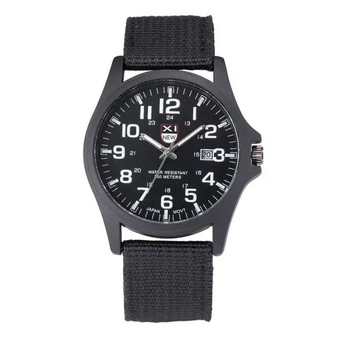 

Mens Date Nylon watch strap Military Sports Quartz Wrist Watch Precision scale date quartz watch Brand Luxury Relogio Masculino