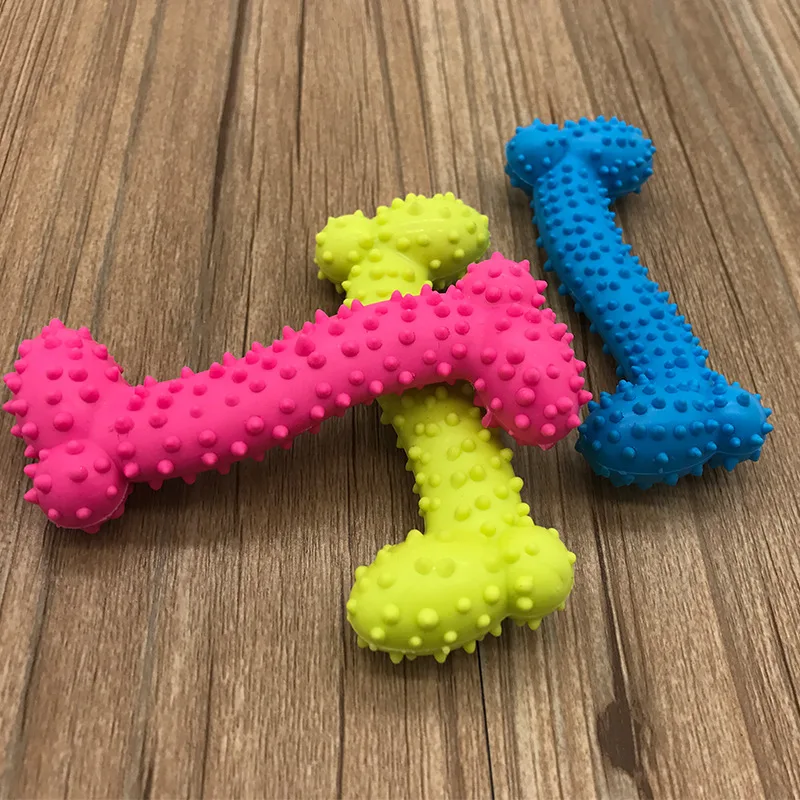 Новая резиновая игрушка для собак с шипами резиновые кости зубы моляра домашних