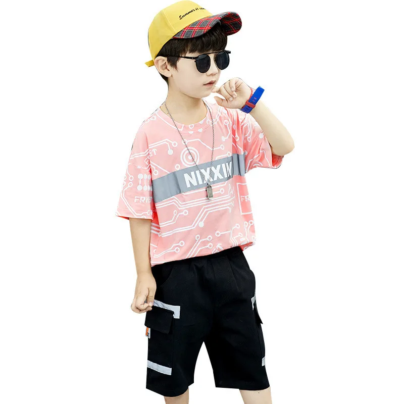 

Summer boy short-sleeved two suits the new western style children's clothes