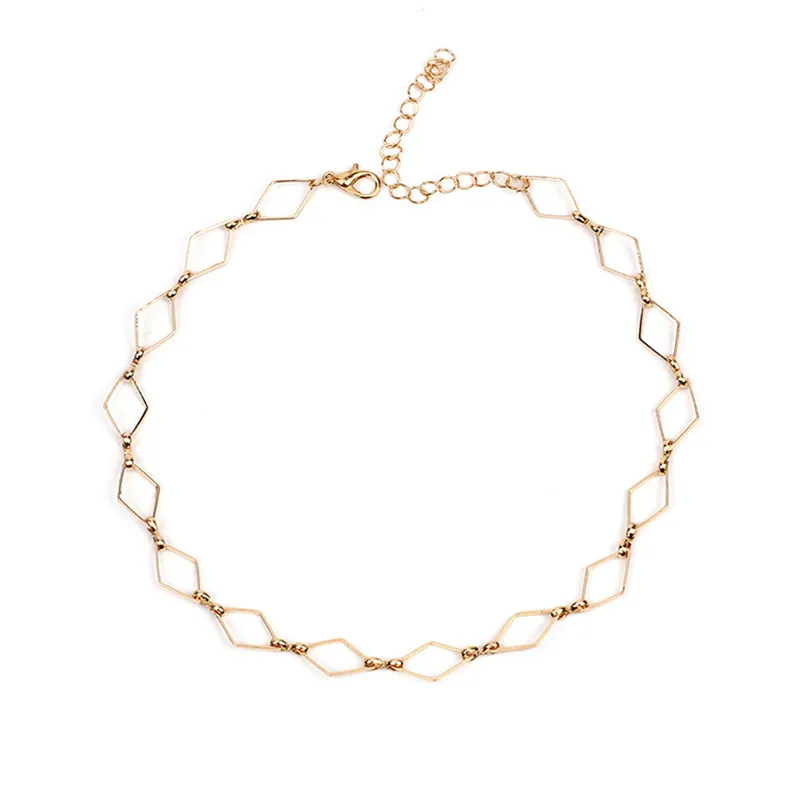 

Ожерелье-чокер женское, медное, с ромбовидным узором