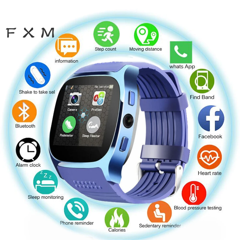 Спортивные Смарт часы для мужчин с поддержкой SIM карты TF Bluetooth 2020 звонки/Музыка