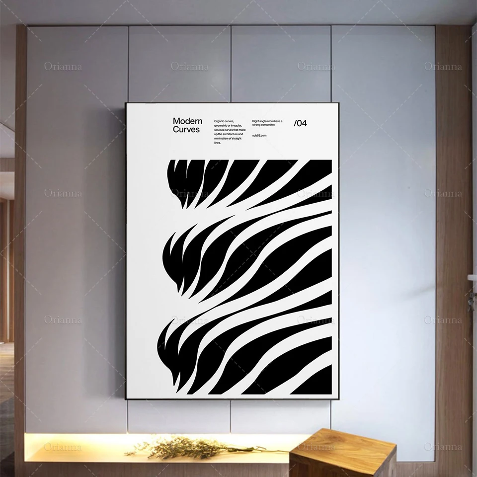 

Modern Curves 04, Modern Architecture Design Poster, Minimalist Interior Wall Decor, Modern Art, Print, Helvetica Wall ArtDecor
