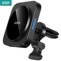 ESR for iPhone Pro Max Car-Used Wireless Charger 7 5W Magnetic Wireless USB-C Port Car Adapter Mount Air Vent Magnet Stand