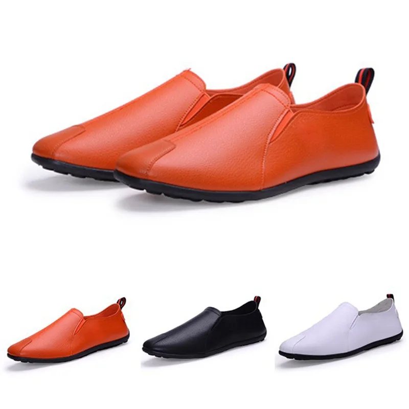 

2021 Spring Autumn New Leather Casual Shoes for Man Breathable Slip-on Light Casual Loafers with Platform Suitable for Outside