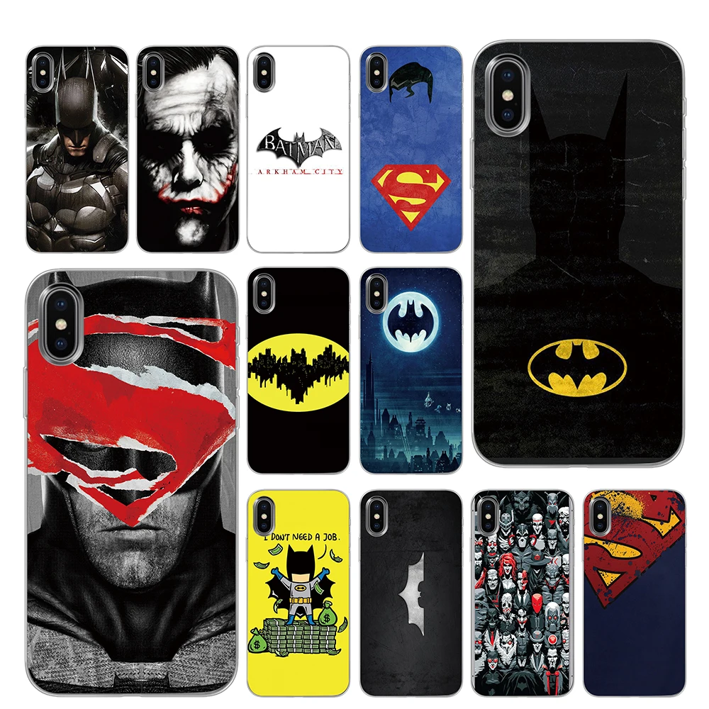 Бэтмен Супермен для Dc комиксов силиконовые чехлы для телефонов iPhone 5 5S SE 6 6s 7 8 Plus X XS Max XR задняя крышка