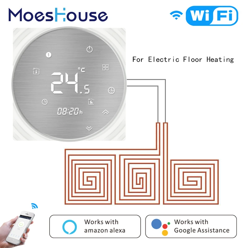 Умный термостат с Wi Fi 16 А работает Alexa Google Home|Умная система управления