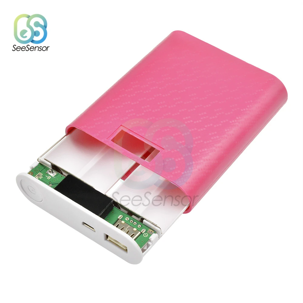 4X 18650 USB внешний аккумулятор зарядное устройство корпус DIY коробка с экраном