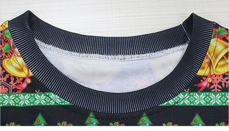 Свитер унисекс женский Рождественский большого размера с круглым вырезом