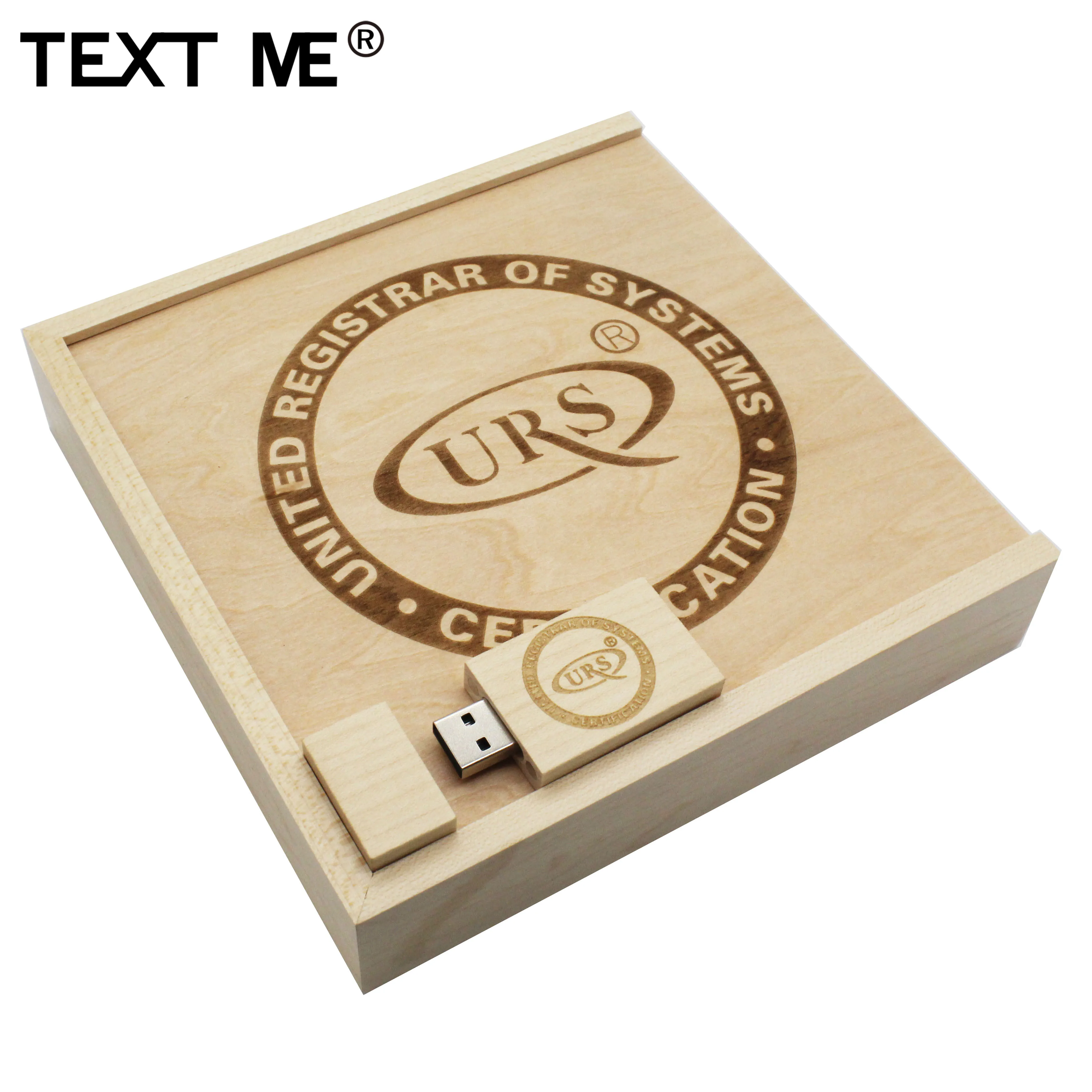 TEXT ME maple Wooden + box фотография Логотип 64 Гб usb флеш-накопитель 4 ГБ 8 16 32 usb2.0 Подарочный