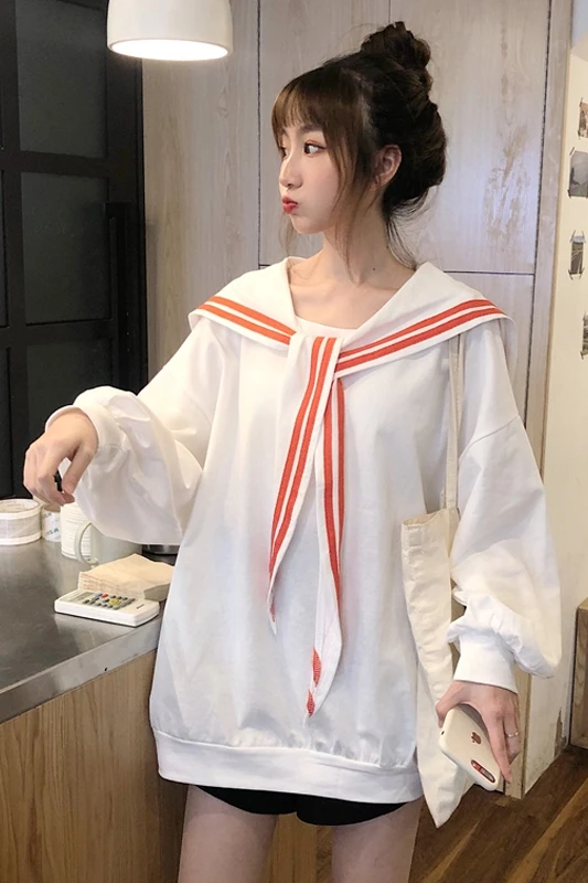 Кавайный стиль 2019 женские толстовки и свитшоты с бантиком большие Moletom Feminino Poleron