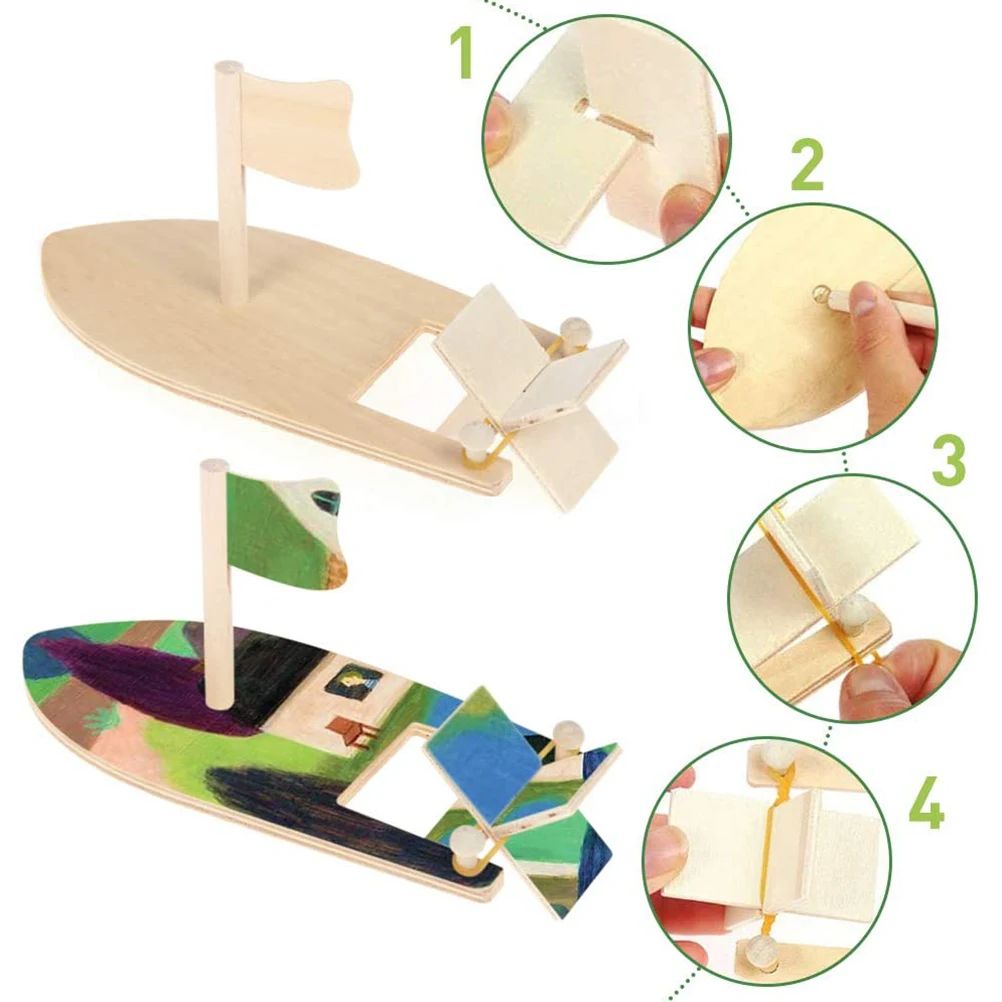 

10 шт., детская деревянная игрушка «Парусная модель»