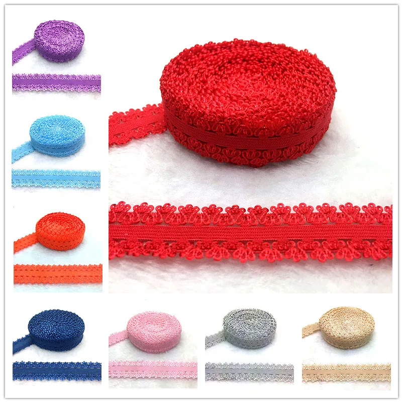 

16 Colors 1 Yards 3/4"(20mm) Bilateral Crown Elastic Band Multirole Trim Ribbon Sewing Spandex Lace Trim Waist Garment Accessory