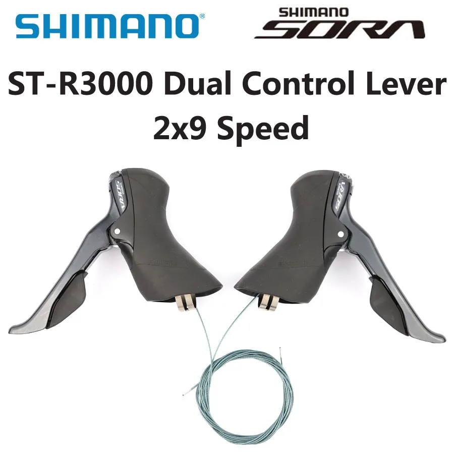 SHIMANO SORA ST R3000 ST-R3000, двойной рычаг управления, 2x9, переключатель скорости, ST-R3000, дорожный велосипед R3000, переключатель, 18 скоростей, запчасти для велосипеда