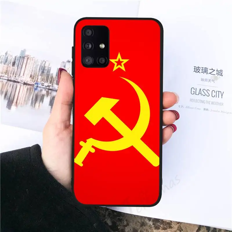 

Soviet Union USSR Grunge Flag Painted Phone Case For Samsung galaxy S 21 20 10 8 A 51 71 50 21s 70 40 20 20e note 10 plus Ultra