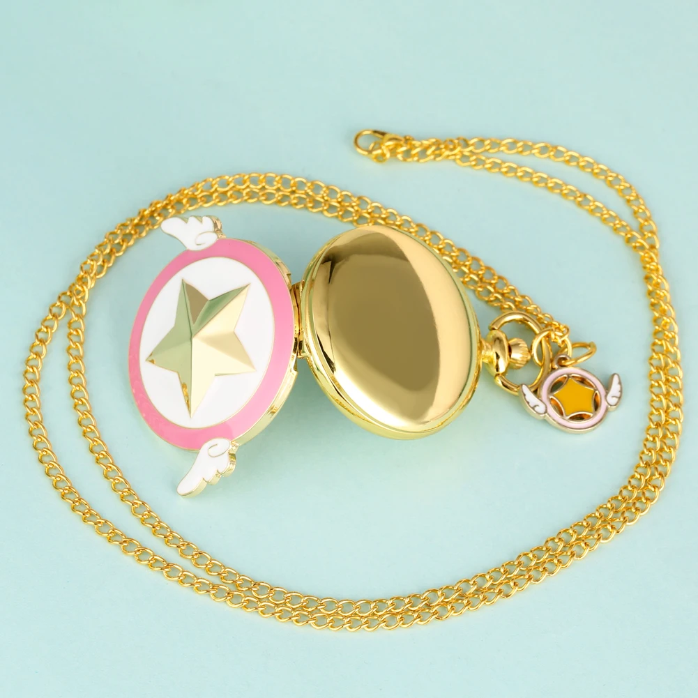 

Lovely Magic Girl Case Pocket Watch Exquisite Bird Ornament Pocket Watches Slim Chain Necklace Pendant Clock Girl Gift 2019 New