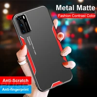 luxury aluminum metal shockproof armor case for huawei p30 p20 p40 mate 20 30 40 pro honor 20 20s 8x 10i silicone bumper cove