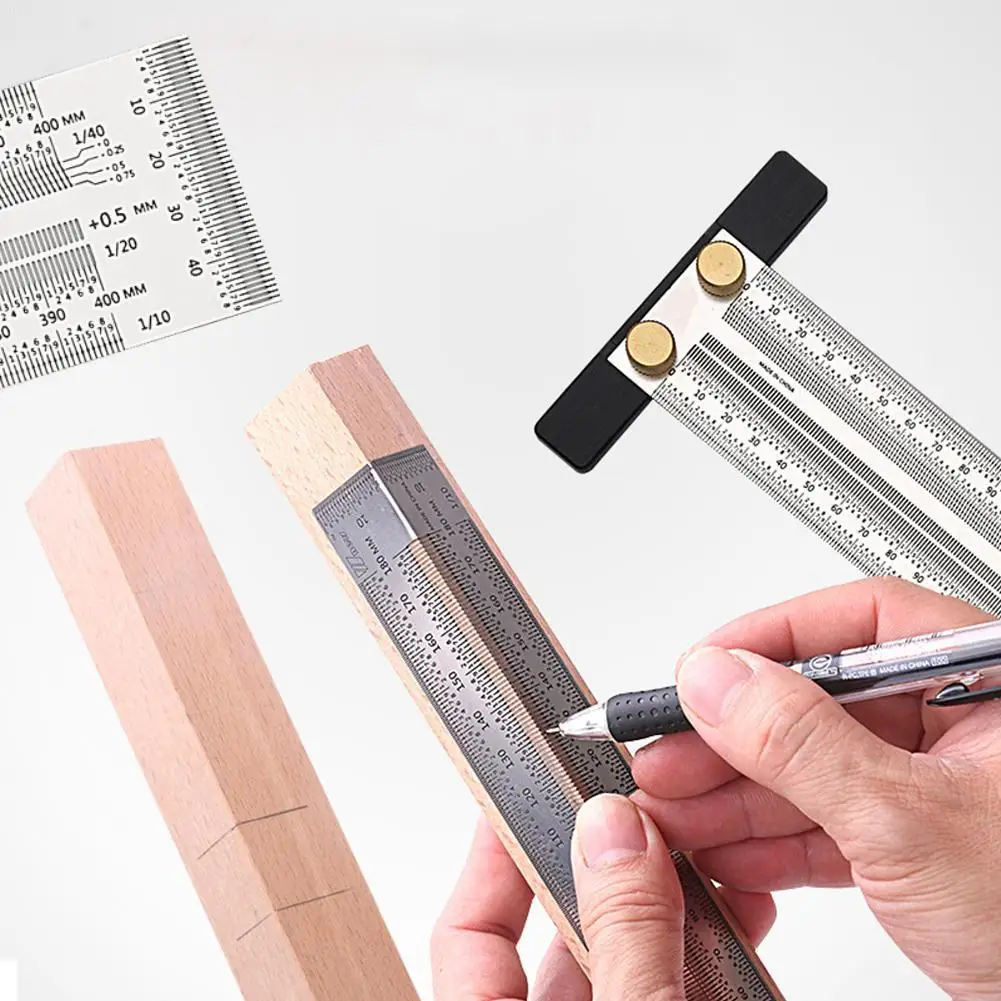 Высокоточная линейка Т образная для отверстий отметка с линейной ручкой