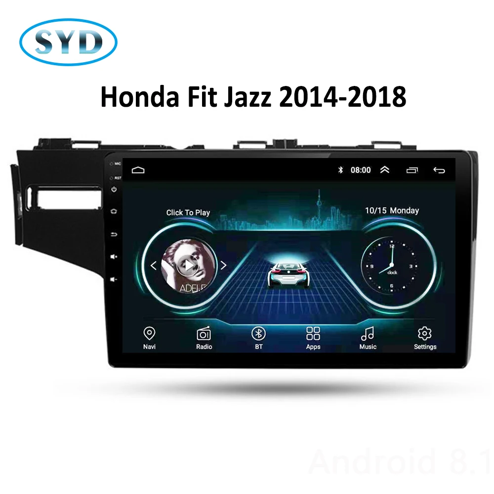 Автомагнитола для Honda Fit Jazz с GPS навигацией 2014 2015 2016 2017 2018 мультимедийный плеер на