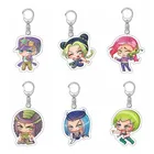 Брелок для ключей в стиле аниме Невероятные приключения Джоджо, стильная цепочка с персонажами мультфильма Jolyne Cujoh (Невероятные приключения), акриловый, 6 см