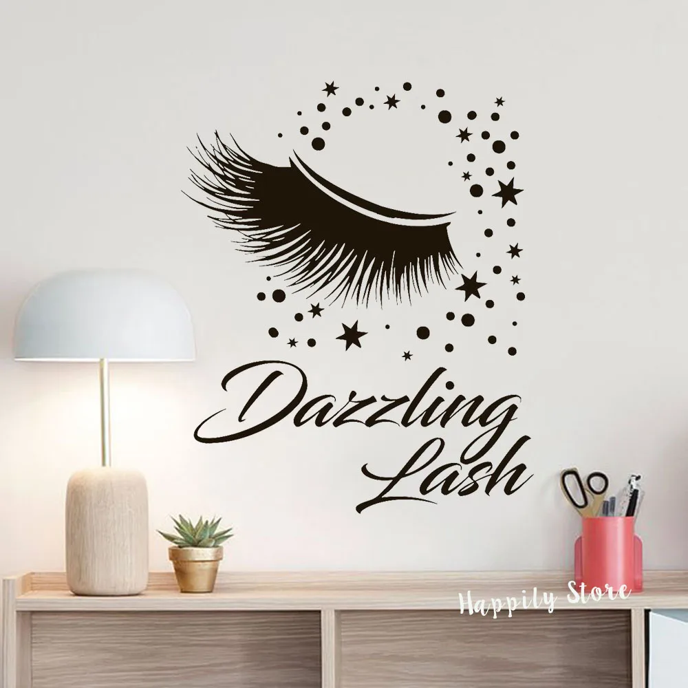 Ослепительные ресницы настенные наклейки для дома украшения интерьера постеры