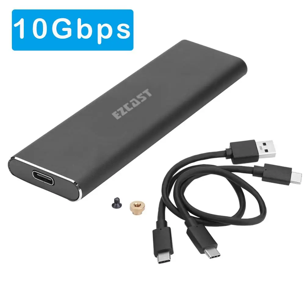 

VKTECH Hard Disk Box M2 SSD Case NVME PCIe Enclosure M.2 to USB Type C 3.1 GEN2 M Key Adapter support for Windows /for Mac OS
