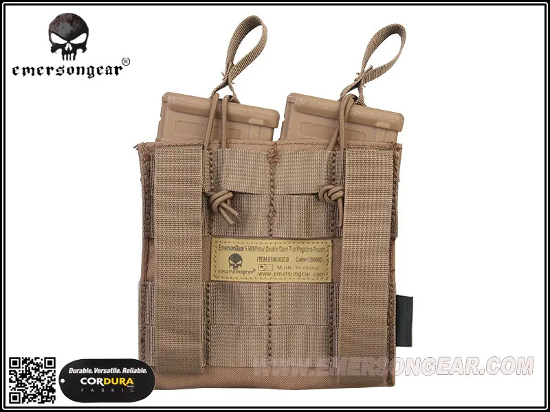 Emersongear Emerson Тактический Двойной Открытый Топ 556 и пистолет модульный чехол для журналов PALS Mag Чехол кобура военный страйкбол