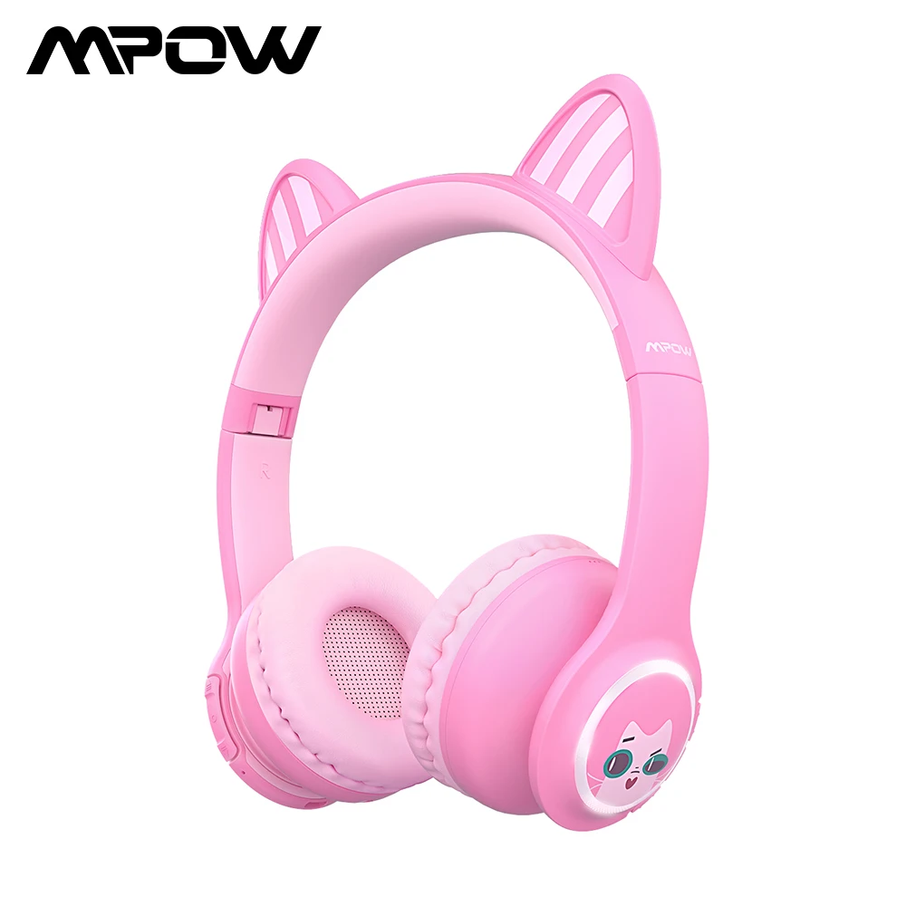 Mpow BH411 детские наушники Bluetooth 5 0 Беспроводные с кошачьими ушками ограничением