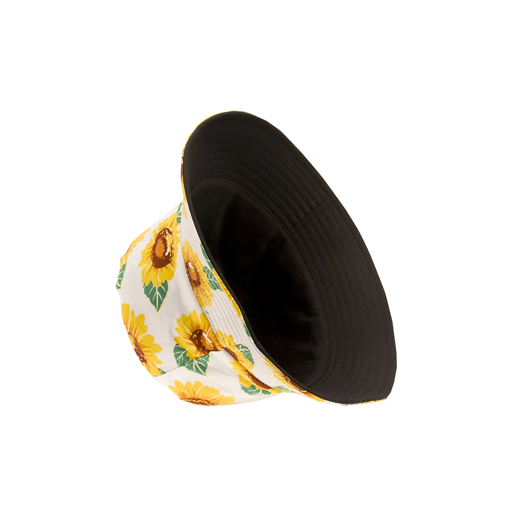 Шляпа с подсолнухами шляпа в рыбацком стиле Цветочная Панама двусторонняя