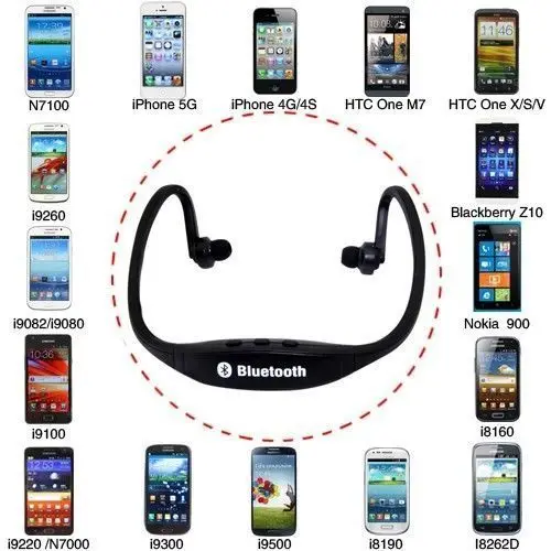 S9 сзади висит тип спортивные стерео Bluetooth наушники С микрофоном Беспроводной 4 0