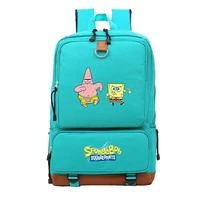 kids cartoon spongebobed schoolbag travel backpack squarepants notebook laptop bag gift for students friends