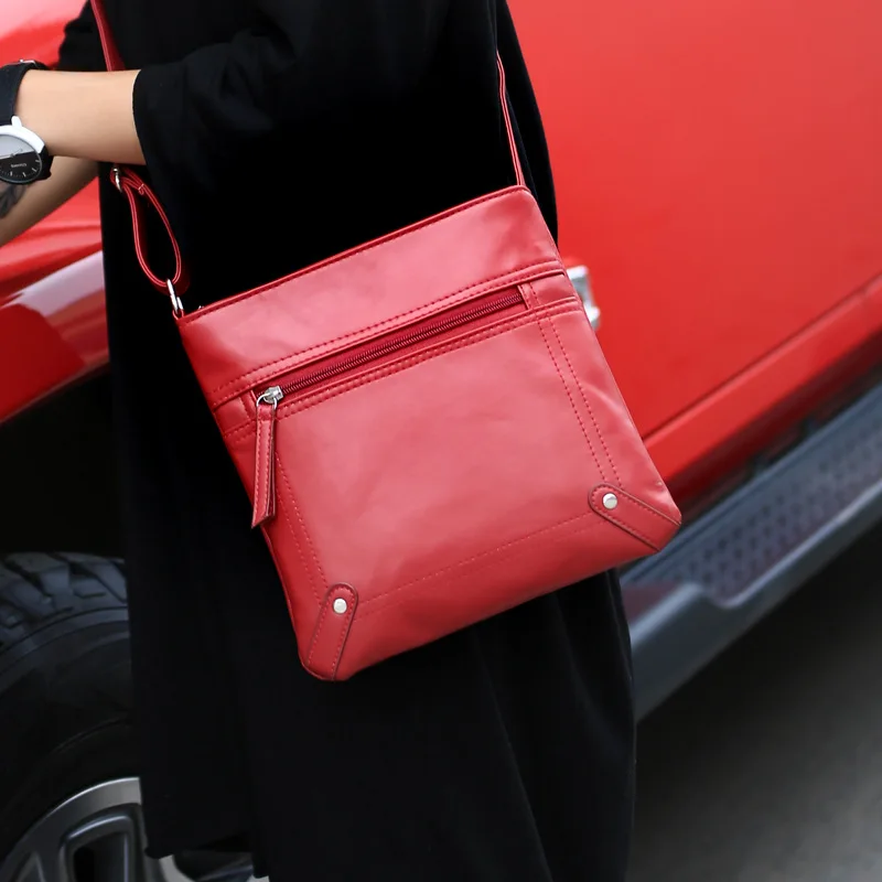 Женские сумки модные мягкие кожаные через плечо для женщин сумки-мессенджеры