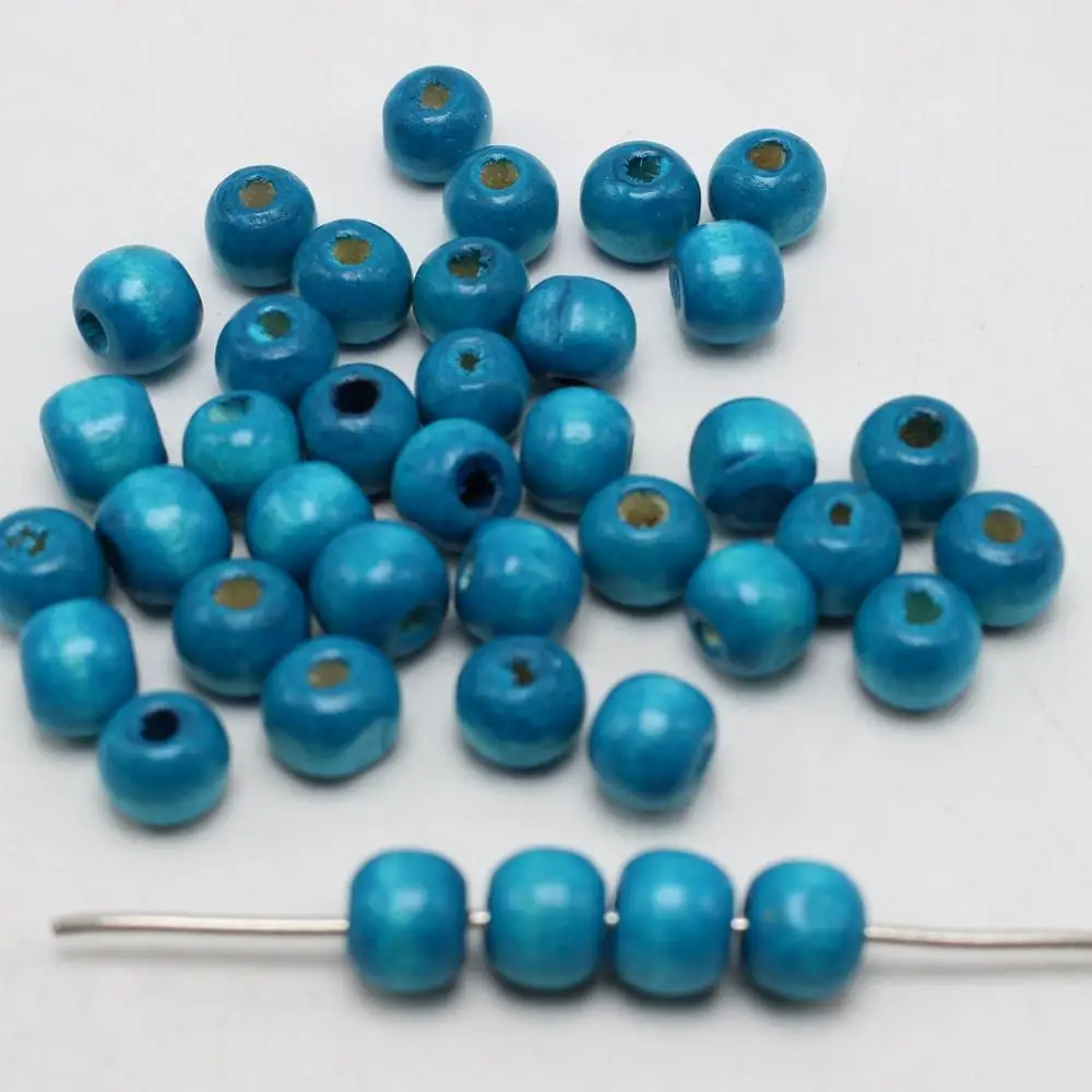 500 Синий 8 мм круглые деревянные бусины ~ бусины|bead veil|beads after beadsbead bails |
