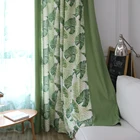 Современные шторы с листьями, затемняющие занавески для гостиной, тюлевые римские занавески для окон, новые занавески Cortina, зеленая дешевая панельная ткань