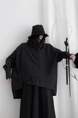 Женская Асимметричная рубашка с длинным рукавом свободного покроя | одежда