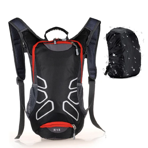 Black NEWBOLER 15L велосипедная сумка MTB велосипедный рюкзак для верховой езды гидратация рюкзак для уличного спорта водонепроницаемая сумка Велоспорт рюкзак с дождевой крышкой - Цвет: Black