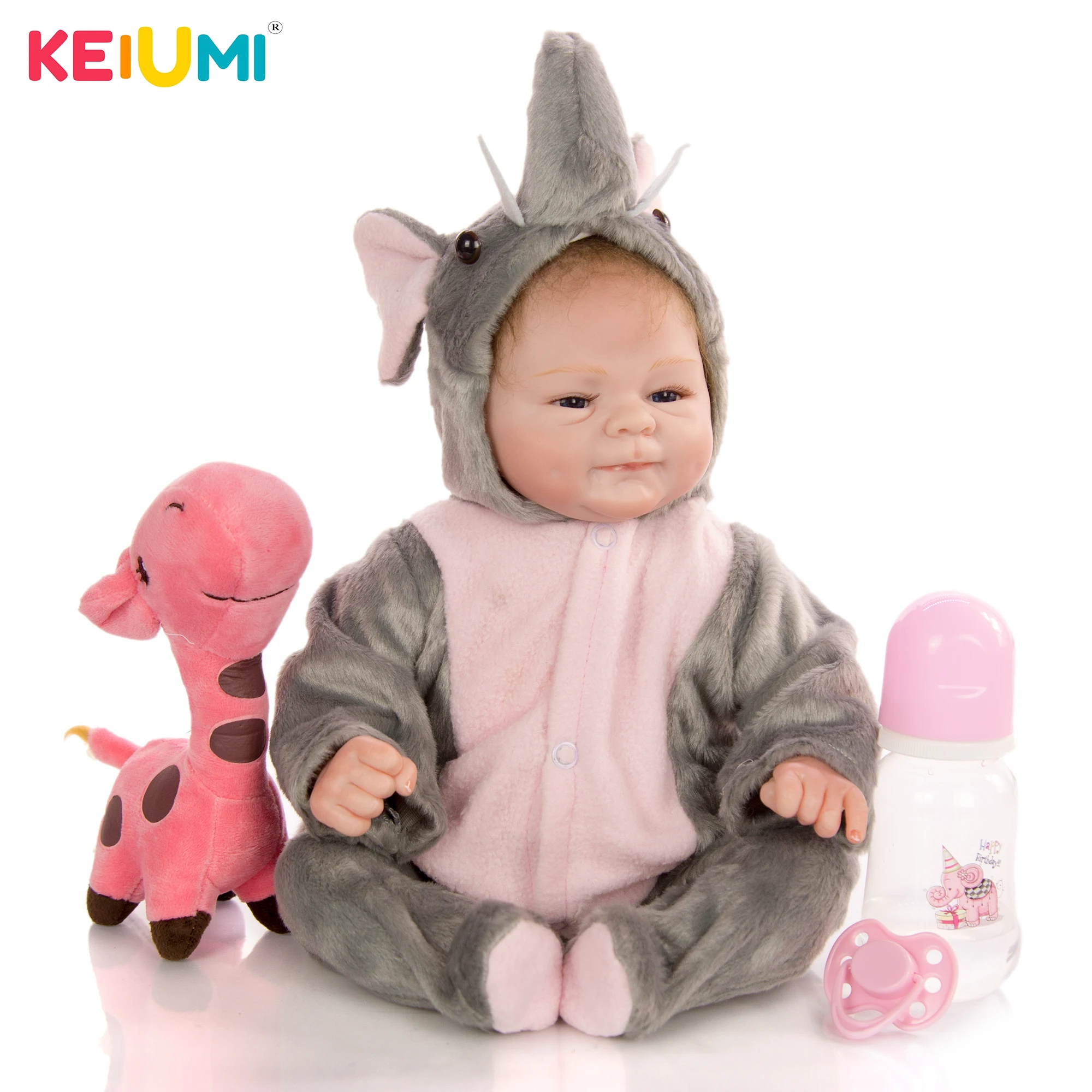 

Мягкая силиконовая виниловая Кукла-младенец KEIUMI, 17 дюймов