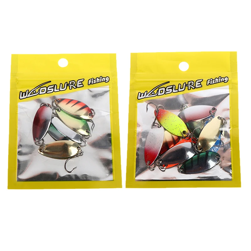 

10Pcs/6Pcs Spoon Sequins Lure Fishing Lure Metal Bait Single Hook Spinner