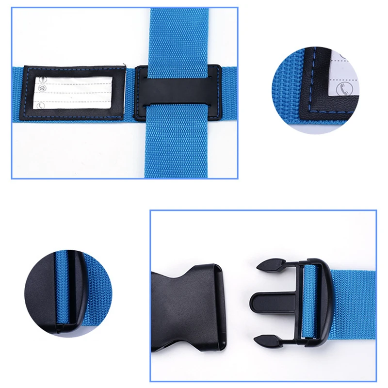 Adjustable Luggage Belt Suitcase Strapping Box Accessories Cross Belt Packaging Trolley Case Nylon 3-digit Code Lock Belt Tag
