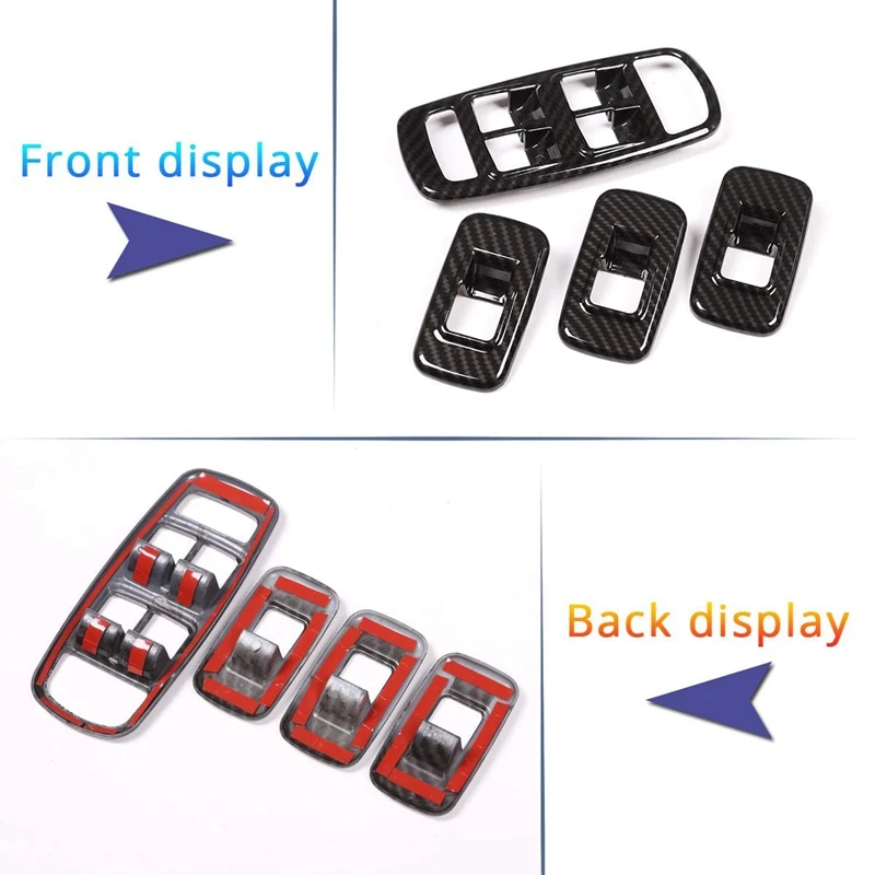 Углеволоконная Автомобильная дверная оконная подъемная кнопочная панель крышка