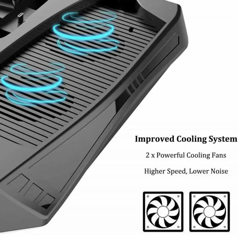 

For PS5 Digital Edition / Ultra HD Charging Dock Base Station With Cooling Fan Multifunctional Charging Cooling Fan Base