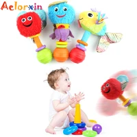 0 12 months colourful animals ringbell hand toy kinds baby toys baby hand grip toys educational toys rattle