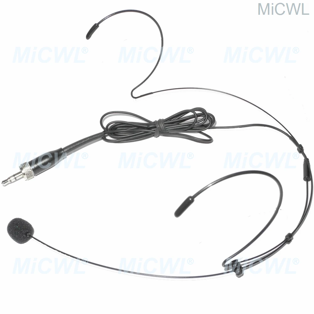 

MiCWL SL HeadMic Black Headset Pro Microphone For Sennheiser G1 G3 G3 G4 Wireless BeltPack Transmitter 3.5mm Sterel Lock Screw