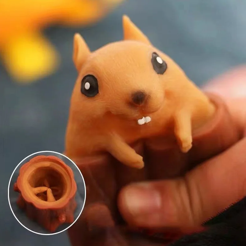 

Funny Animal Cup Squeeze Soft Toy Antistress Squirrel Mouse Hand Toys For Kids Adults Boys Relieve Stress Party