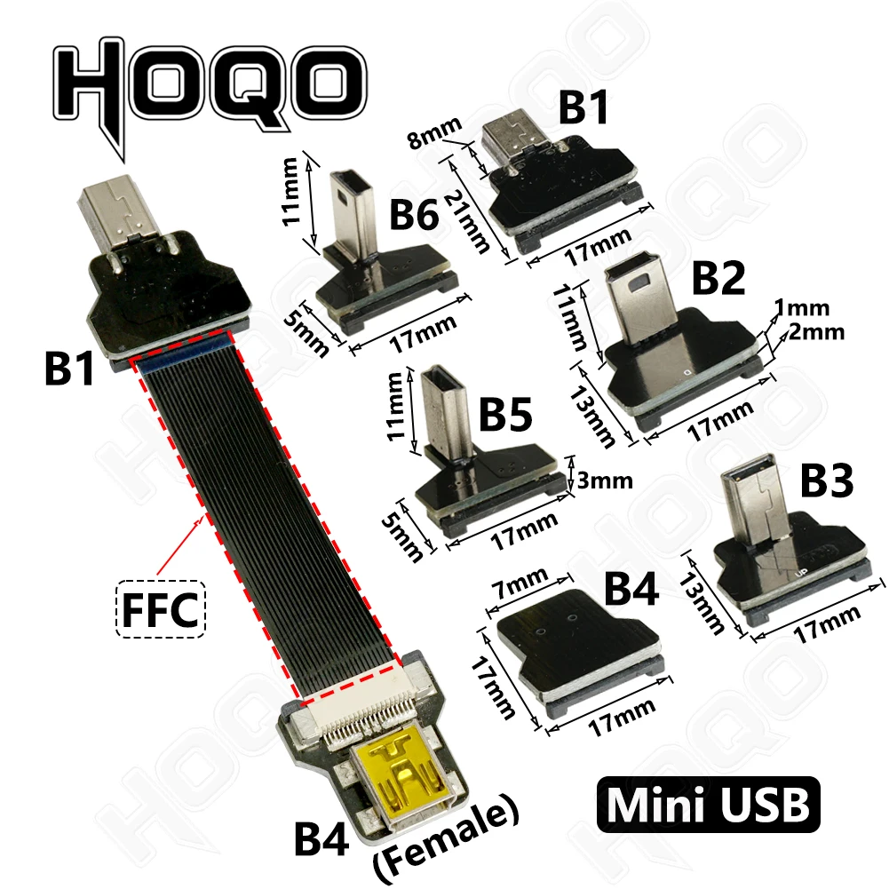 FFC Мини Micro USB удлинитель Type-C ленточный кабель 90 FPV тонкий плоский мягкий гибкий FPC